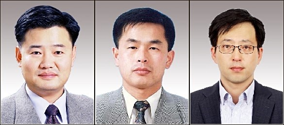 (왼쪽부터) 김영목 상무, 이재육 이사, 이채주 이사