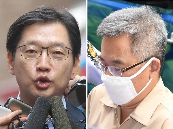 '드루킹' 일당 댓글조작 사건에 연루된 의혹을 받는 김경수(왼쪽) 경남도지사와 '드루킹' 김모(왼쪽)씨.(사진=newsis)