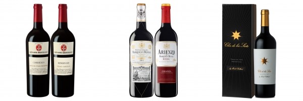 1. 프랑스 럭셔리 5호_제라르베르트랑 떼루아르 꼬르비에르, 미네르부아 2. 마르께스 데 리스칼 2호_마르께스 데 리스칼 레세르바, 아리엔조 크리안사 3. 아르헨티나 럭셔리_끌로 드 로스 씨에떼 (사진제공=하이트진로)